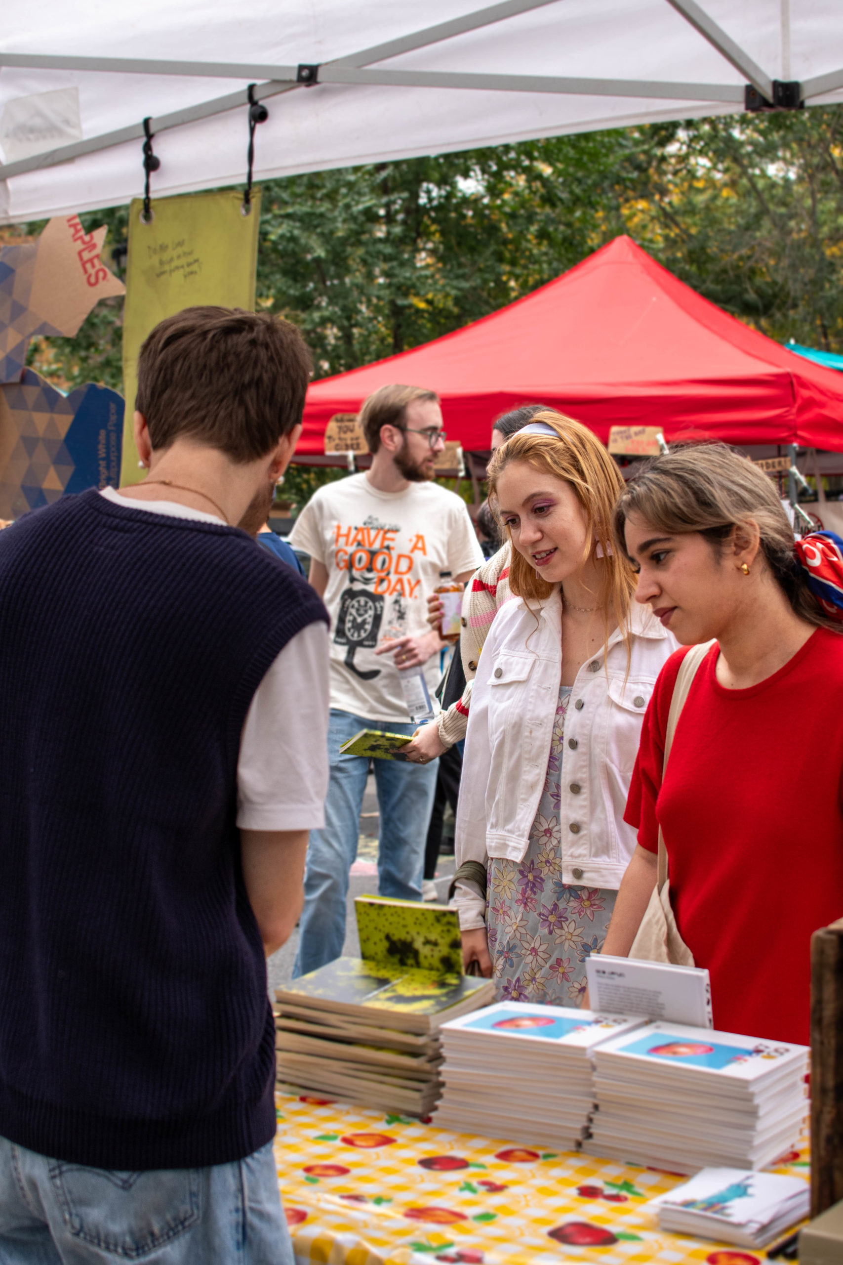 GrowNYC Cider Village at Union Square Greenmarket book signing