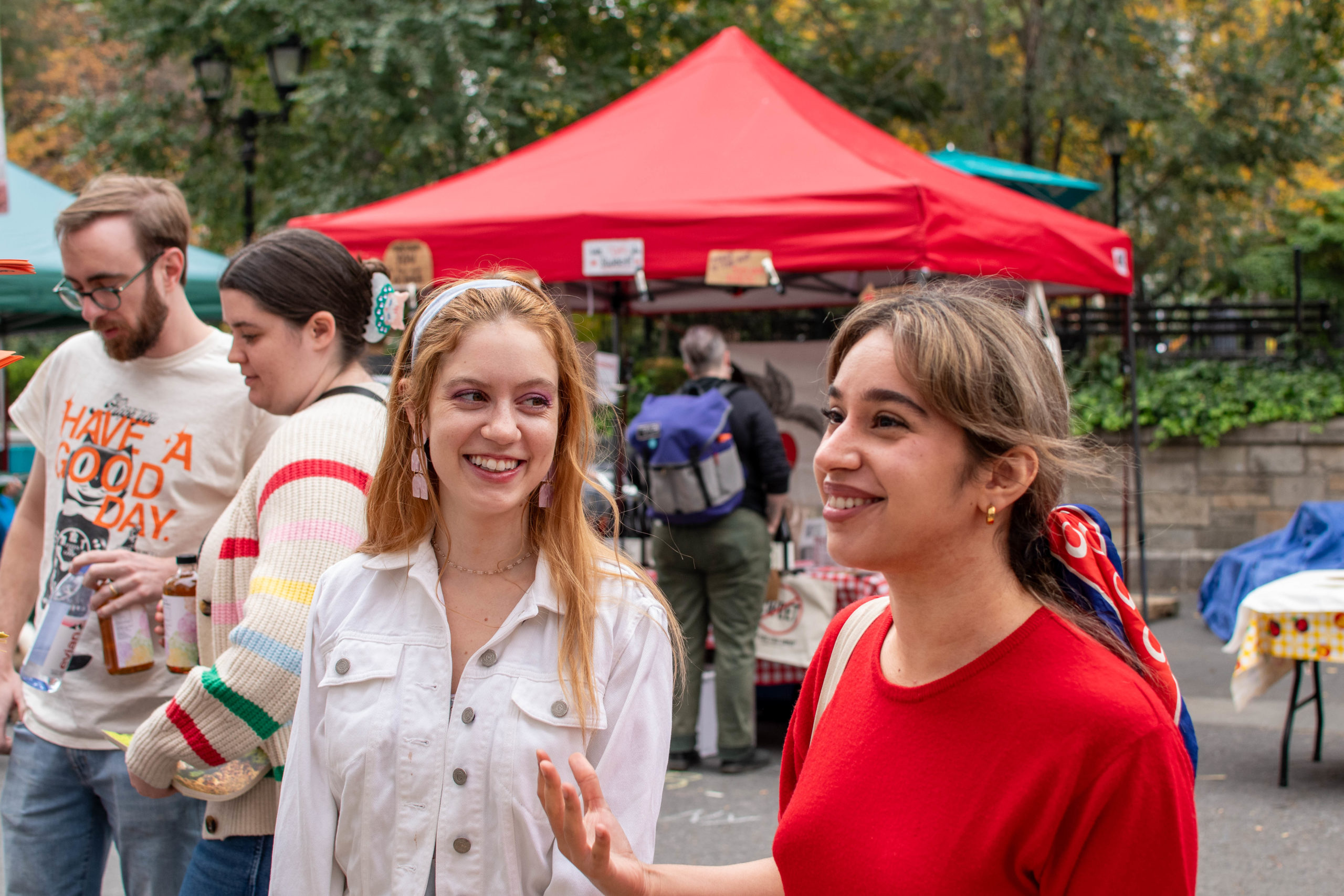 GrowNYC Cider Village at Union Square Greenmarket friends