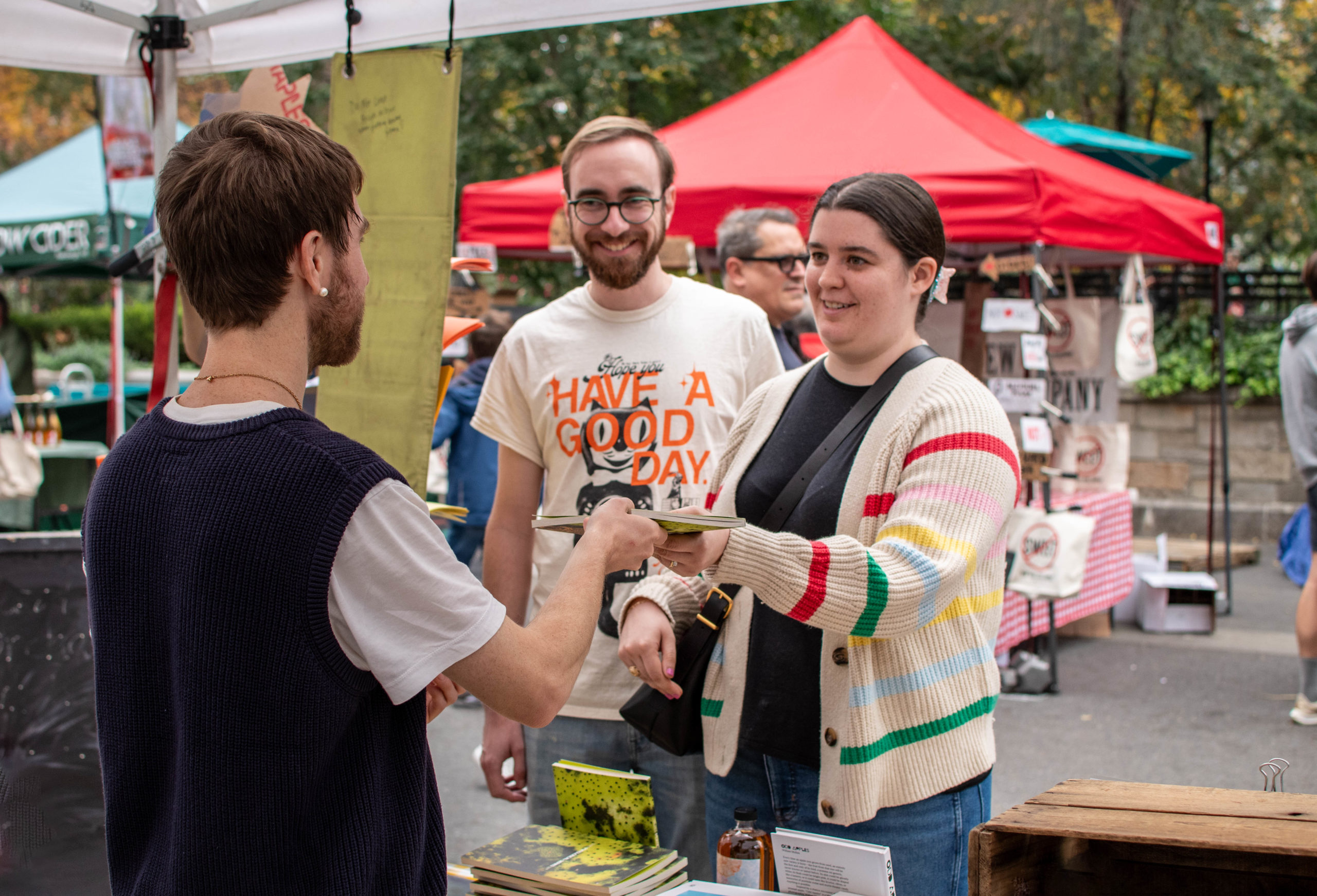 GrowNYC Cider Village at Union Square Greenmarket book signing