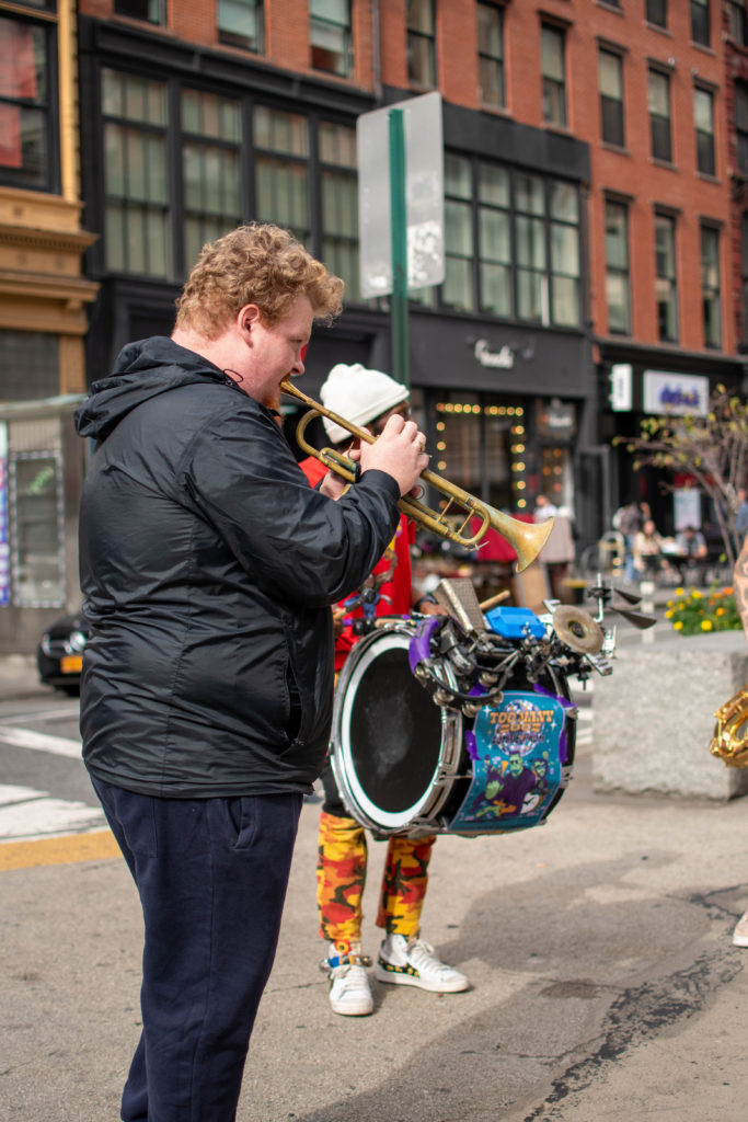 Too Many Zooz Trumpet Player Matt "Doe" Murihead and Drummer David "King of Sludge" Parks